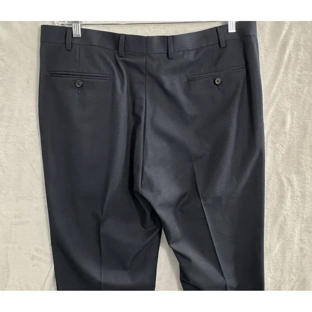 RALPH LAUREN‎ Men Dress Pants Sz 38x32 Blue Pleated Cuff Hem Professional 28-4